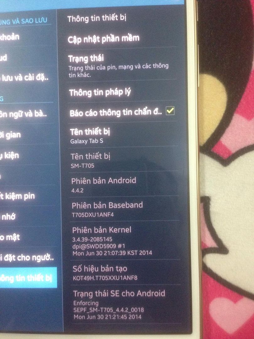 Samsung Galaxy tap S 8.4 T705 trắng vàng, chính hãng BH 12/11/2015, 96% bán gấp !!!!! - 7