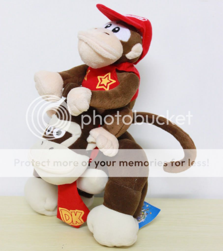 2X Nintendo Super Mario Diddy & Donkey Kong Plush Toy Stuffed Animal