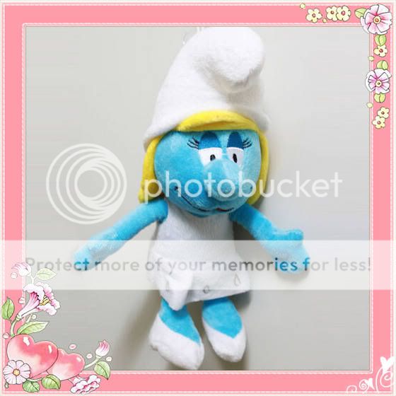 The Smurfs Smurf Character Plush Toy Stuffed Animal Smurfette Doll New 