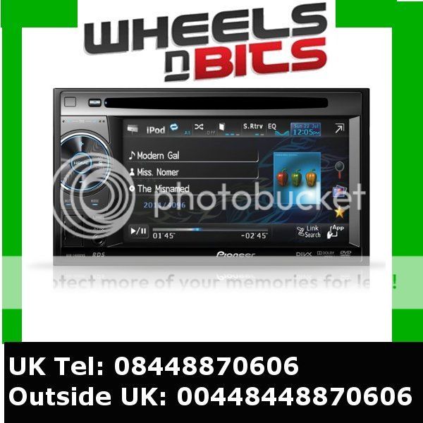 Pioneer AVH 2400BT Car CD Bluetooth Double DIN Stereo USB  iPod 5 8" Screen
